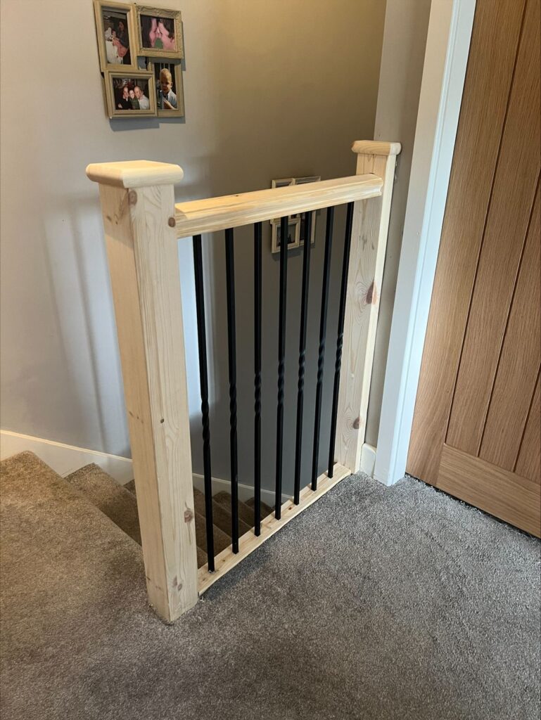 Oak and black metal balustrades in Redditch